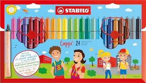 Filzstift mit Kappenring - STABILO Cappi - 24er Pack