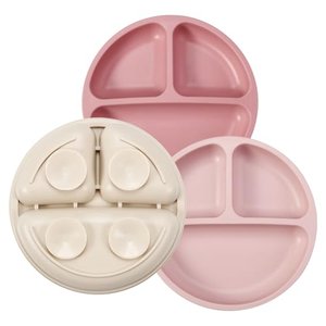 PandaEar 3 Stück Baby Teller mit Saugnäpf, 100% Silikon