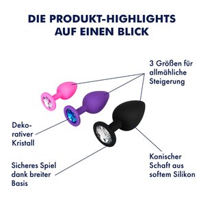 EIS Konische Analplugs aus Silikon,