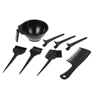 8-Teiliges Haarefärben Set, Haarfärbepinsel, Färbeschale, Haarspangen & Kamm