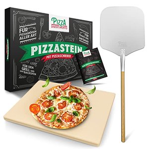 Pizzastein für Backofen & Gasgrill – Mit Pizzaschieber