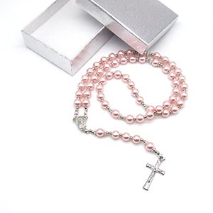 Rosenkranz mit Namen personalisiert Taufe Kommunion Konfirmation Geschenk