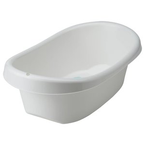 LÄTTSAM Babybadewanne - weiß/türkis
