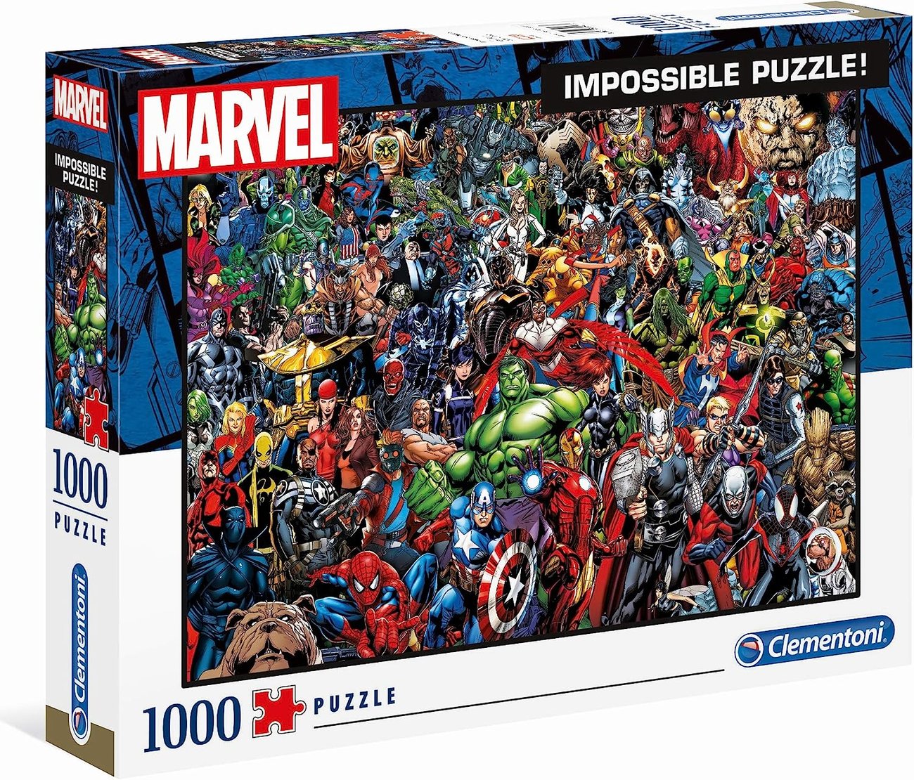 Clementoni 39411 Marvel Universe – 1000 Teile, Impossible Puzzle