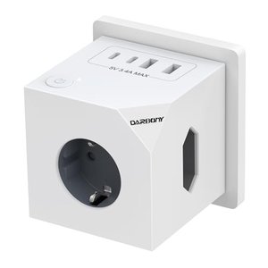 Steckdosenwürfel mit USB-Anschlüssen