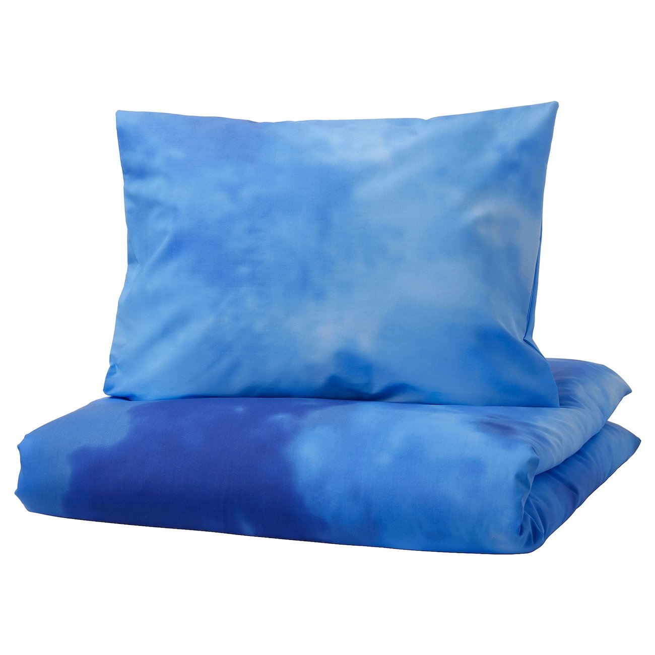BLÅVINGAD Bettwäsche-Set, 2-teilig - Ozeanmuster/blau 140x200/80x80 cm