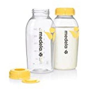 Medela Set mit 250 ml BPA-freien Muttermilchflaschen – Set mit 2 Flaschen zum Abpumpen, Aufbewahren 