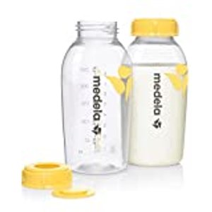 Medela Set mit 250 ml BPA-freien Muttermilchflaschen – Set mit 2 Flaschen zum Abpumpen, Aufbewahren 