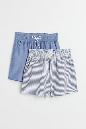 2er-Pack Shorts - Blau