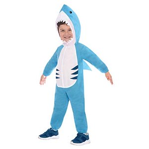 amscan 9907150 - Kinder Hai Kostüm Alter 3-4 Jahre Unisex Kinder blau/weiß