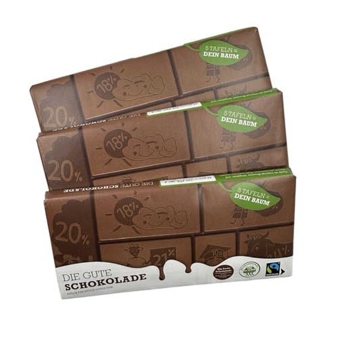 Die Gute Schokolade - 3 Tafeln Geschenkset