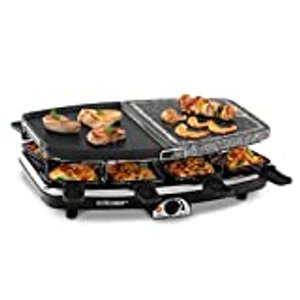 Cloer 6435 Raclette mit Naturstein / 1200 W / 8 Pfännchen