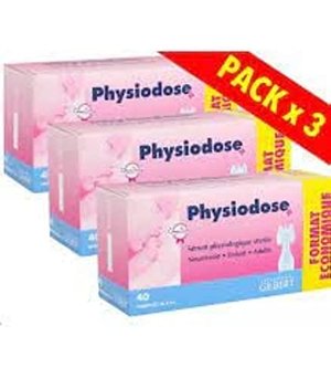 Physiodose Physiologisches Serum – 3 Boxen mit 40 Einzeldosen