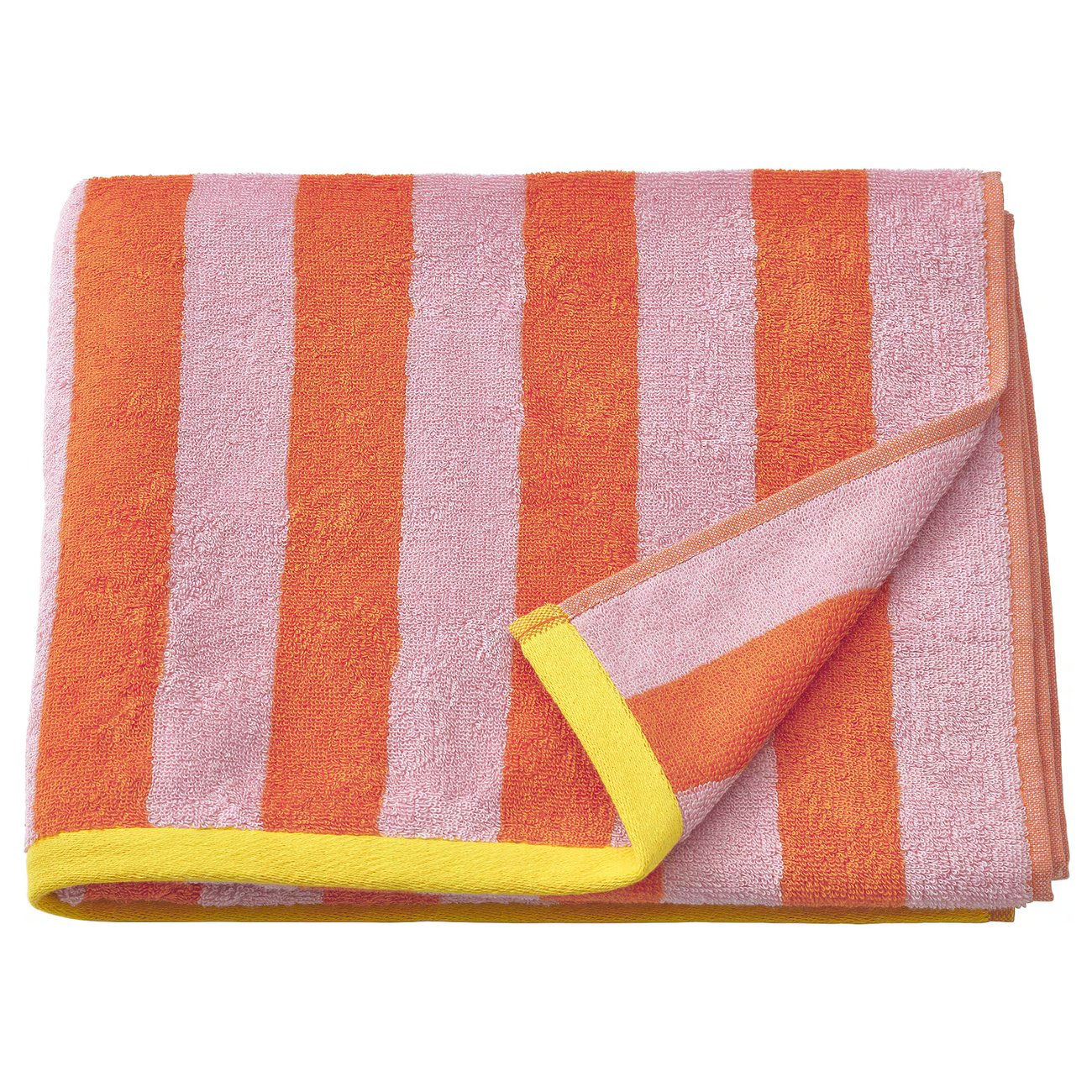 SLÅNHÖSTMAL Badetuch - orange/rosa gestreift