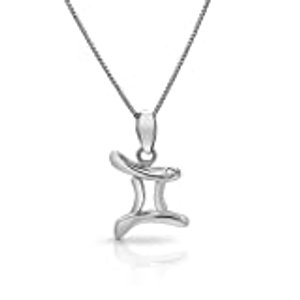 Sternzeichen-Kette Zwillinge 925 Sterling Silber