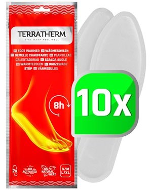 TerraTherm Sohlenwärmer- 10 Paar Wärmesohlen für Schuhe