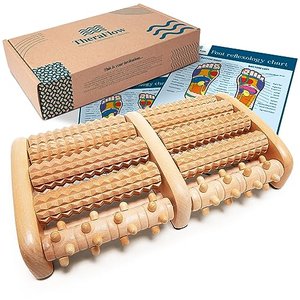 TheraFlow Premium Fußmassageroller aus Holz