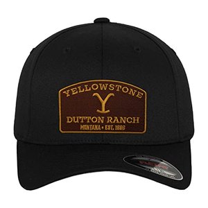 Yellowstone Offizielles Lizenzprodukt Flexfit Cap (Schwarz), Groß/X-Large