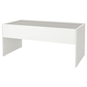 DUNDRA Spieltisch mit Stauraum - weiß/grau