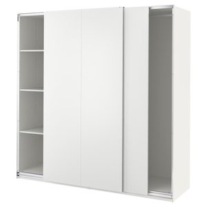 PAX / HASVIK Kleiderschrank - weiß/weiß 200x66x201 cm