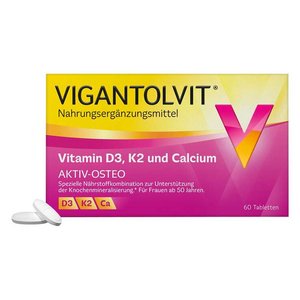 Vigantolvit Vitamin D3 K2 Calcium Filmtabletten, 60 St Filmtabletten