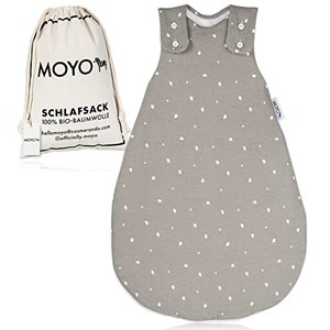 MOYO Baby Schlafsack in Grau I Atmungsaktiver Winterschlafsack