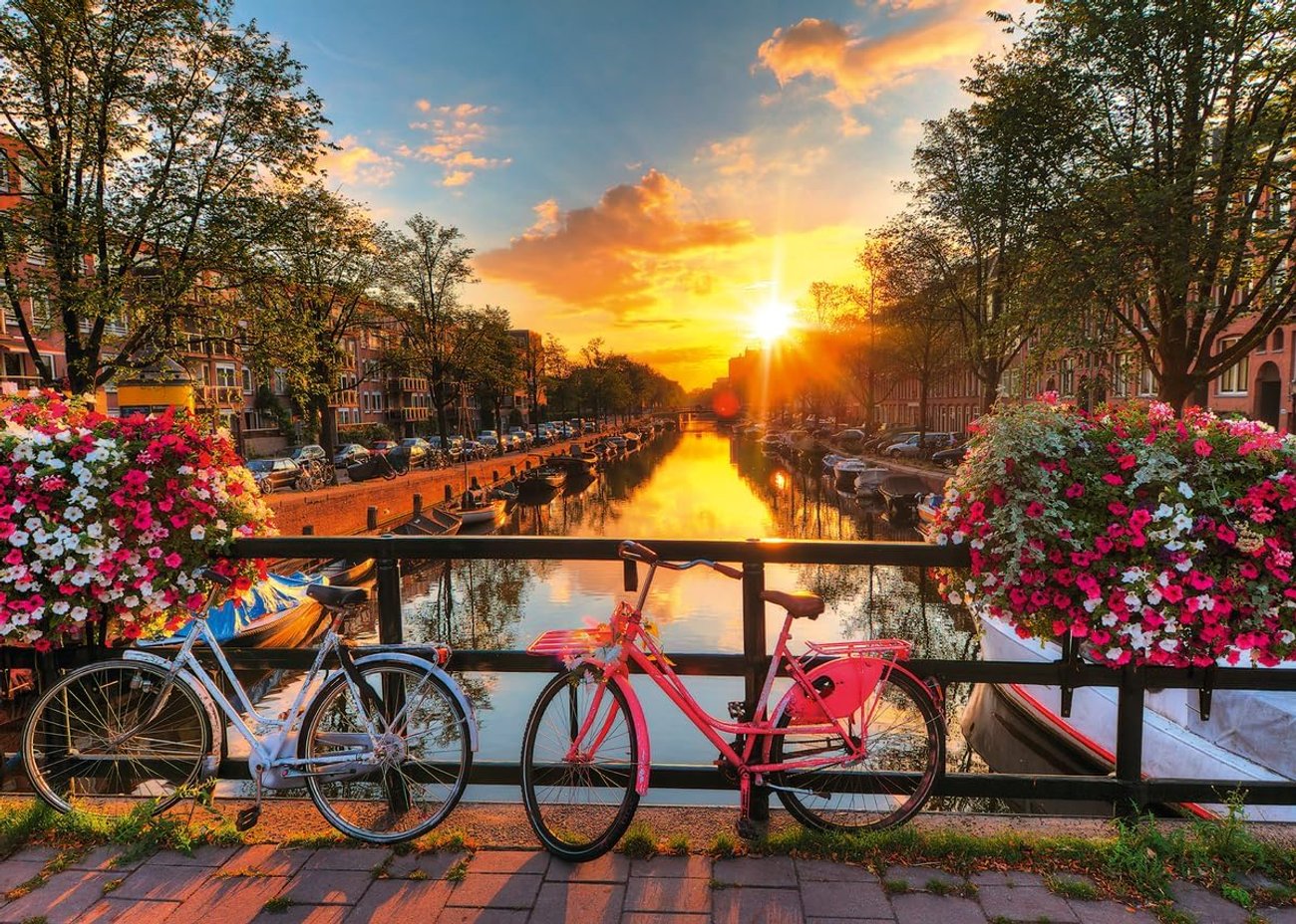Ravensburger Puzzle 1000 Teile Fahrräder in Amsterdam - Farbenfrohes Puzzle für Erwachsene und Kinde