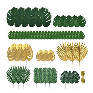 60 Stück Künstliche Palmblätter