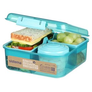 Sistema Bento-Box | 1,25 L | Brotdose für Pause mit Fächern und Snackbox | BPA-frei | hergestellt au