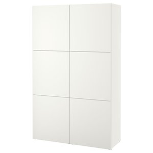 BESTÅ Aufbewahrung mit Türen - weiß/Lappviken weiß 120x42x193 cm