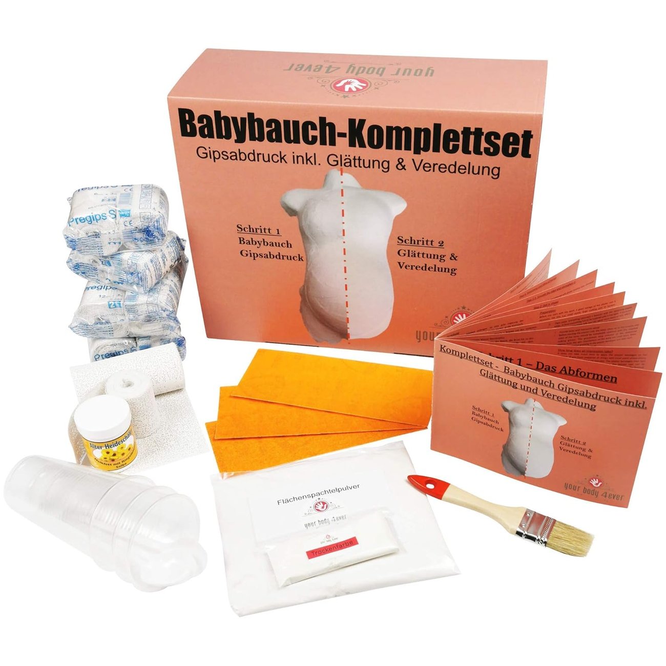 Babybauch Gipsabdruck Set