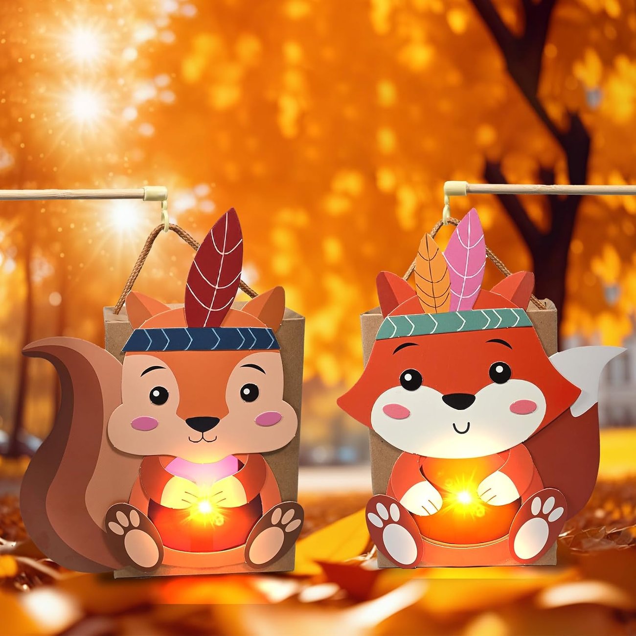 HILKKET Laternen-Bastelset Waldtiere