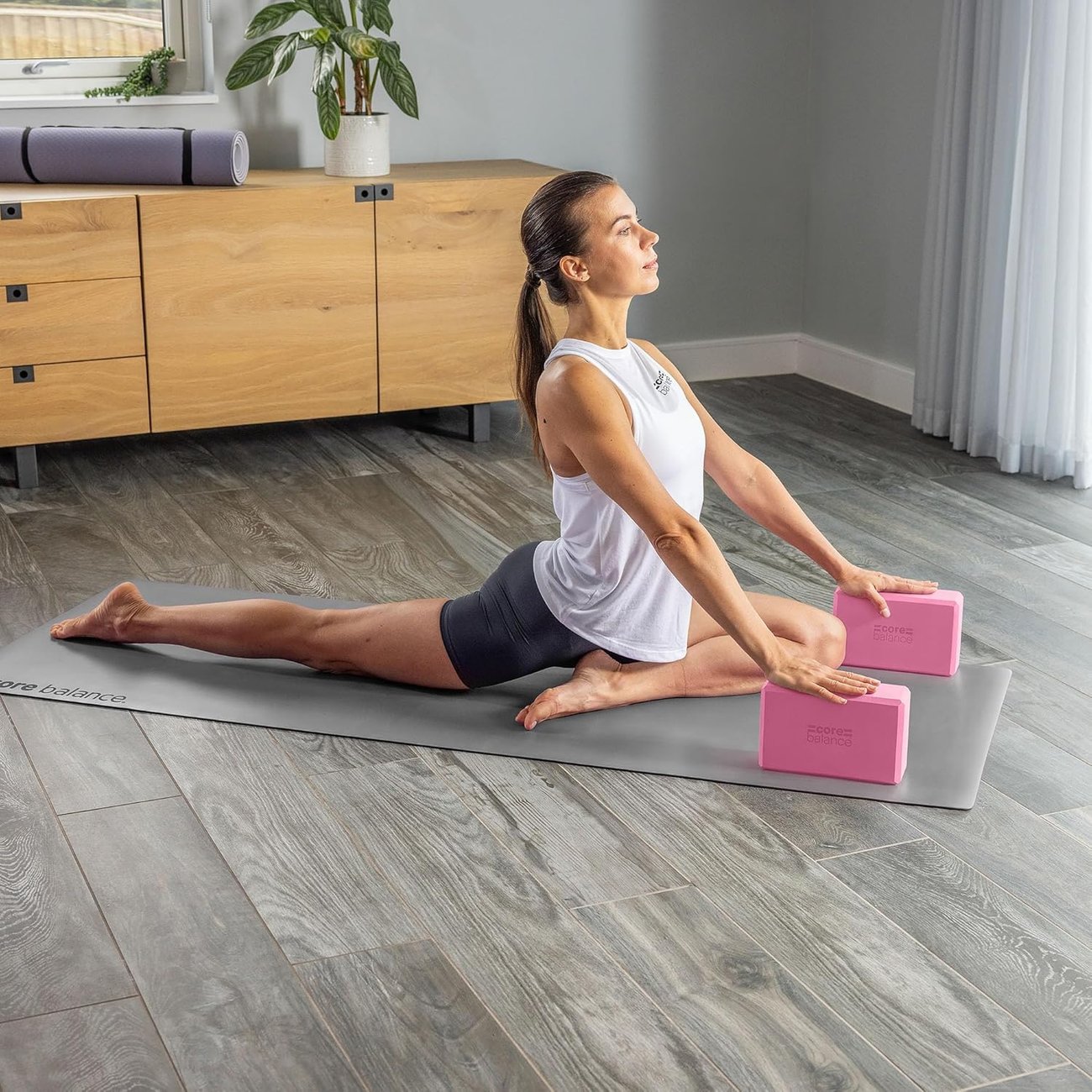 Core Balance Yoga Blocks im Doppelpack & Yoga-Gurt