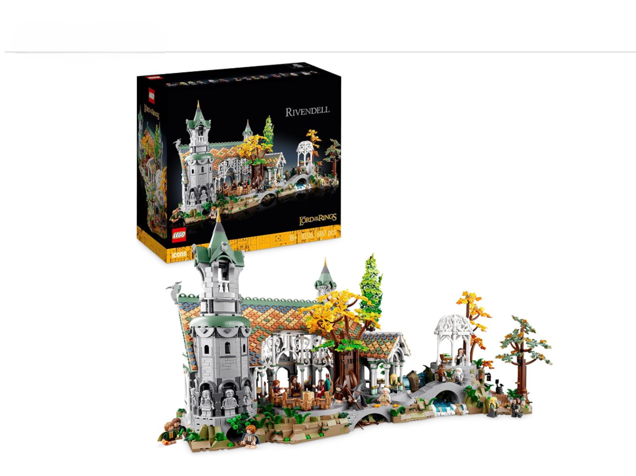 LEGO 10316 Icons Der Herr der Ringe: Bruchtal | Großes Set