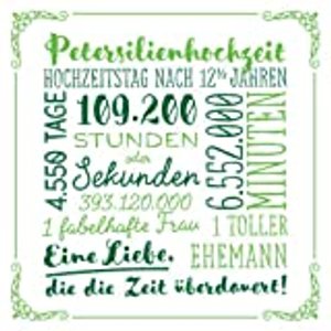 Petersilienhochzeit: Gästebuch zum Hochzeitstag nach 12,5 Jahren - Petersilien Hochzeit