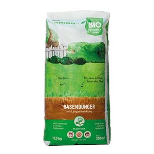 Plantura Bio-Rasendünger mit 3 Monate Langzeit-Wirkung, 10,5 kg, ideal im Frühjahr und Sommer, Dünge