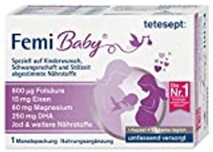 tetesept Femi Baby – 16 Nährstoffe für Kinderwunsch, Schwangerschaft & Stillzeit 