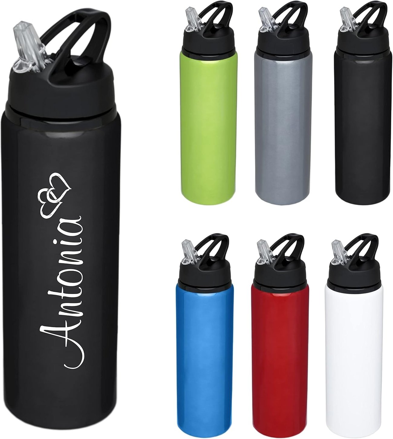 Personalisierte Aluminium Trinkflasche mit Namen (800 ml)