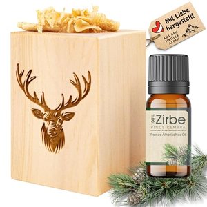 Sagl.tirol Zirbenholz Set mit Zirbenspäne und 10 ml Zirbenöl