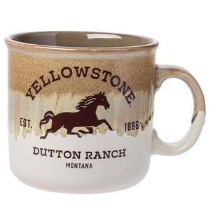 Silver Buffalo Yellowstone Dutton Ranch Silo Reactive Glaze Keramik Camper Tasse, 590 ml