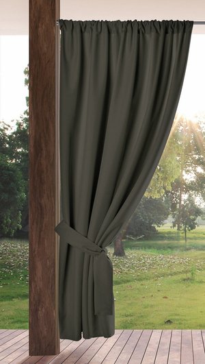 Outdoorvorhang mit Stangendurchzug