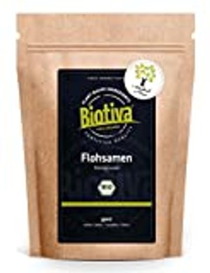 Flohsamen Bio 1kg, ganz - 1000g - Laktosefrei, Glutenfrei, vegan - Abgefüllt und kontrolliert in Deu