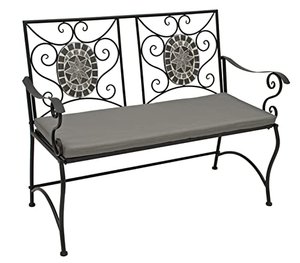 Gartenbank 2-sitzer 116cm aus Eisen schwarz