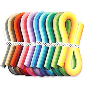 JUYA Mehrfarbig Papier Quilling Streifen Set 60 Farben 10 Packungen 54cm Länge Papier Breite 5mm
