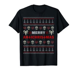 Occult Gothic Weihnachten Merry Antichristmas Satan Claus T-Shirt