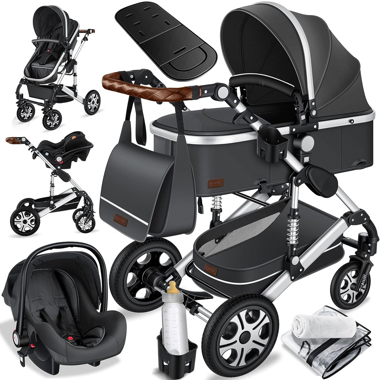 KESSER Loops 3in1 Kinderwagen Kombikinderwagen Komplett-Set