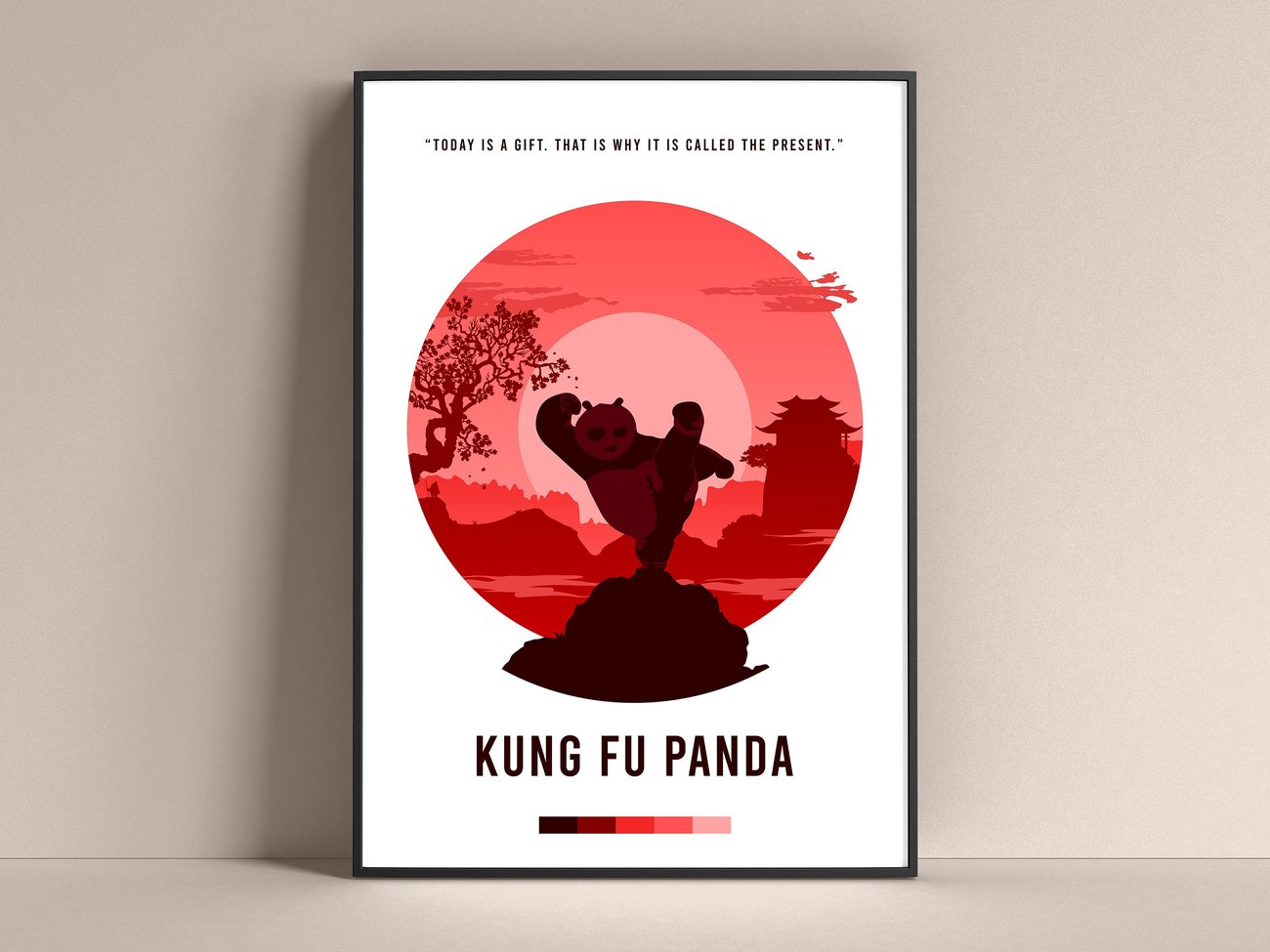 Kung Fu Panda – minimalistischer Kunstdruck