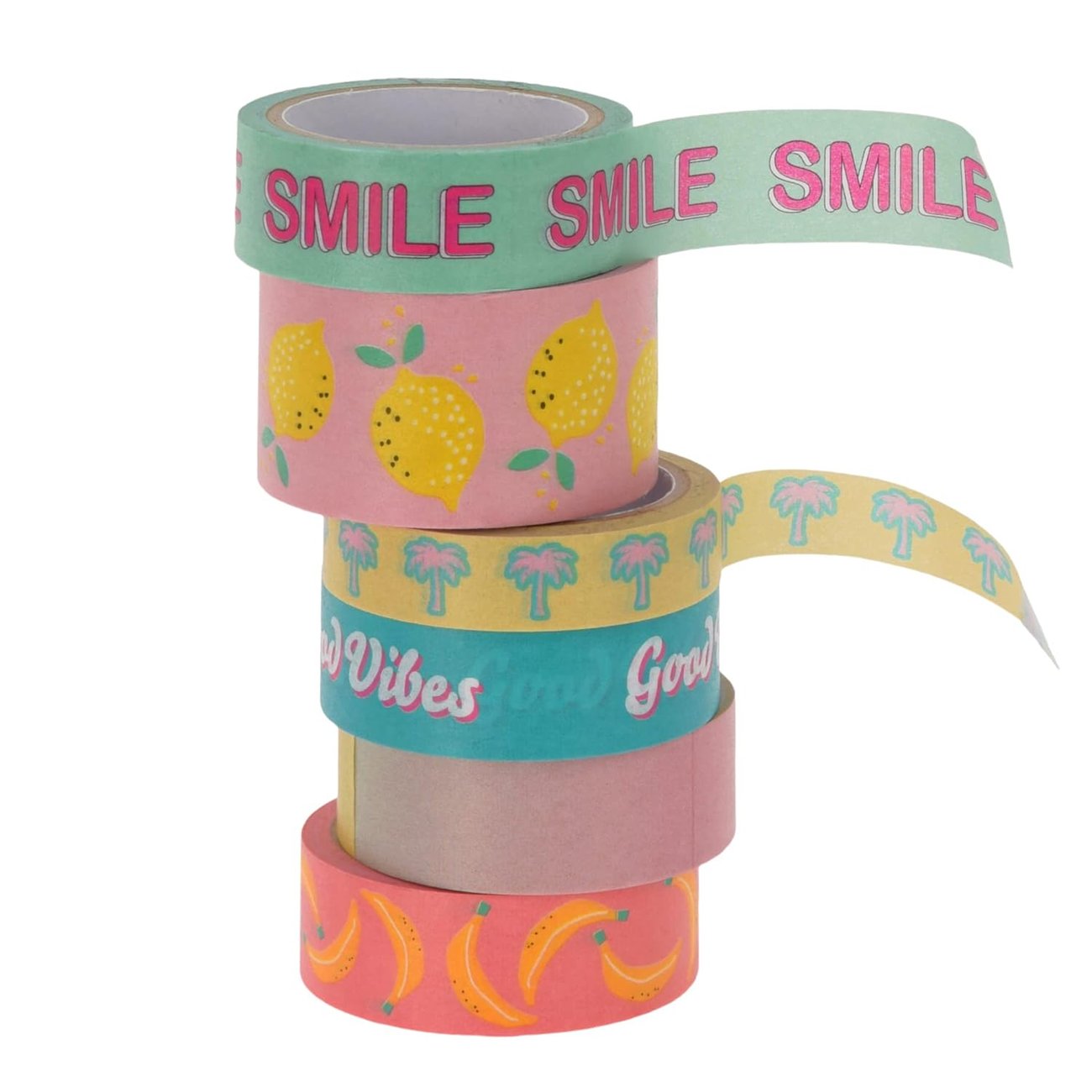 Washi-Tape-Set, 6 Rollen