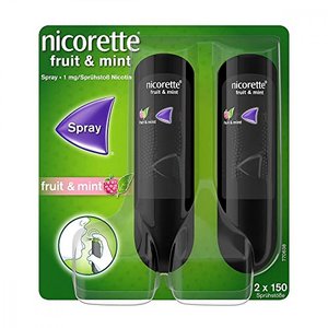 NICORETTE Spray mit fruit & mint Geschmack,1 Spray ersetzt bis zu 150 Zigaretten – zur Raucherentwöh