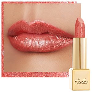 OULAC Lippenstift Metallic Glanz Finish, Koralle